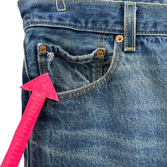 Vintage Levi's Mens 38x31 Jeans 501XX Button Fly Distressed Stone Wash - Picture 9 of 13